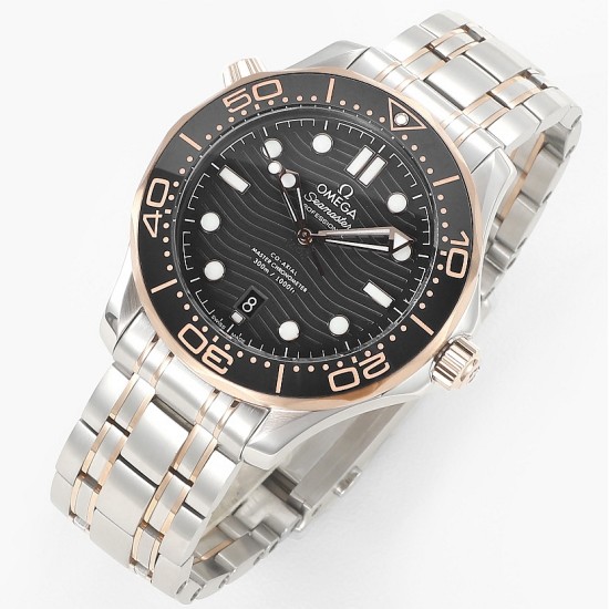 Omega-Seamaster 300m 2019 RG/SS Black VSF A8800 Super Clone