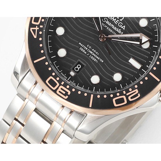 Omega-Seamaster 300m 2019 RG/SS Black VSF A8800 Super Clone