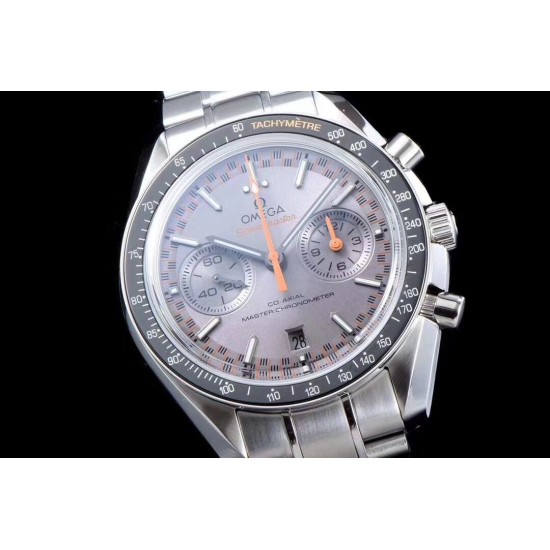  Omega-Speedmaster Moonwatch Chronograph 44MM SS/SS Grey/Org V2 OMF A7750 9900
