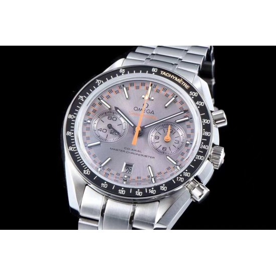  Omega-Speedmaster Moonwatch Chronograph 44MM SS/SS Grey/Org V2 OMF A7750 9900