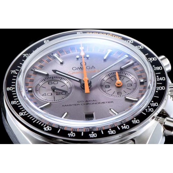  Omega-Speedmaster Moonwatch Chronograph 44MM SS/SS Grey/Org V2 OMF A7750 9900