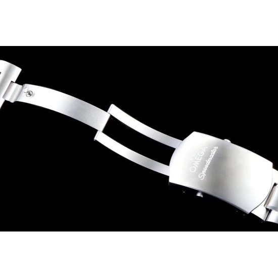  Omega-Speedmaster Moonwatch Chronograph 44MM SS/SS Grey/Org V2 OMF A7750 9900