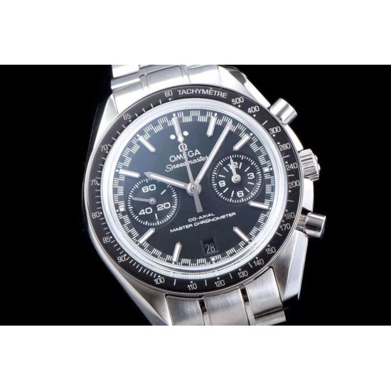  Omega-Speedmaster Moonwatch Chronograph 44MM SS/SS Black Dial V2 OMF A7750 9900