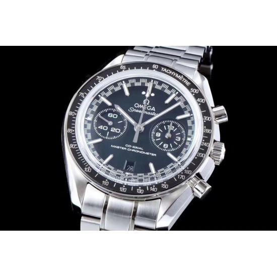 Omega-Speedmaster Moonwatch Chronograph 44MM SS/SS Black Dial V2 OMF A7750 9900