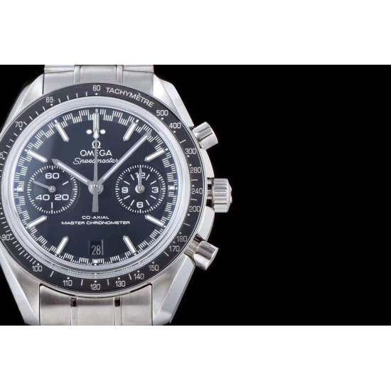  Omega-Speedmaster Moonwatch Chronograph 44MM SS/SS Black Dial V2 OMF A7750 9900