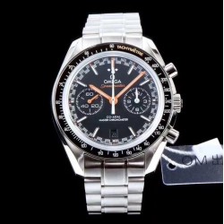  Omega-Speedmaster Moonwatch Chronograph 44MM SS/SS Black/Org V2 OMF A7750 9900