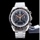  Omega-Speedmaster Moonwatch Chronograph 44MM SS/SS Black/Org V2 OMF A7750 9900