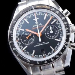  Omega-Speedmaster Moonwatch Chronograph 44MM SS/SS Black/Org V2 OMF A7750 9900