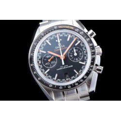  Omega-Speedmaster Moonwatch Chronograph 44MM SS/SS Black/Org V2 OMF A7750 9900