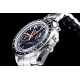  Omega-Speedmaster Moonwatch Chronograph 44MM SS/SS Black/Org V2 OMF A7750 9900