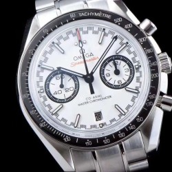  Omega-Speedmaster Moonwatch Chronograph 44MM SS/SS White Dial V2 OMF A7750 9900