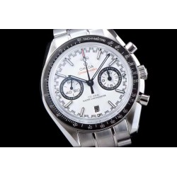  Omega-Speedmaster Moonwatch Chronograph 44MM SS/SS White Dial V2 OMF A7750 9900