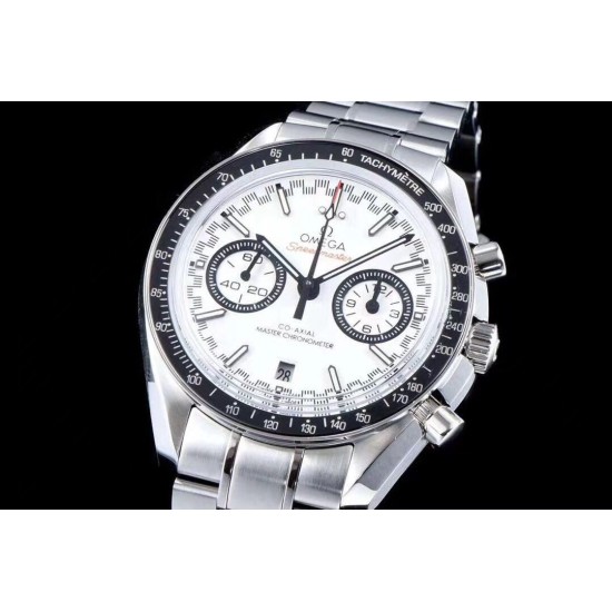  Omega-Speedmaster Moonwatch Chronograph 44MM SS/SS White Dial V2 OMF A7750 9900