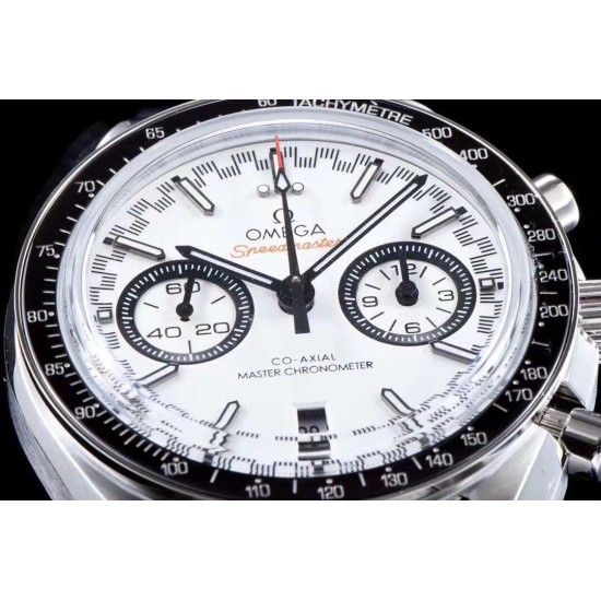  Omega-Speedmaster Moonwatch Chronograph 44MM SS/SS White Dial V2 OMF A7750 9900