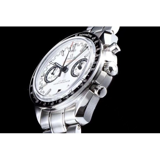  Omega-Speedmaster Moonwatch Chronograph 44MM SS/SS White Dial V2 OMF A7750 9900