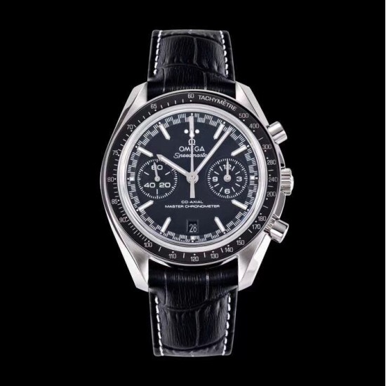  Omega-Speedmaster Moonwatch Chronograph 44MM SS/LE Black Dial V2 OMF A7750 9900