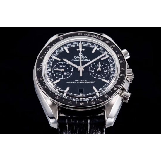  Omega-Speedmaster Moonwatch Chronograph 44MM SS/LE Black Dial V2 OMF A7750 9900
