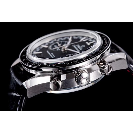  Omega-Speedmaster Moonwatch Chronograph 44MM SS/LE Black Dial V2 OMF A7750 9900