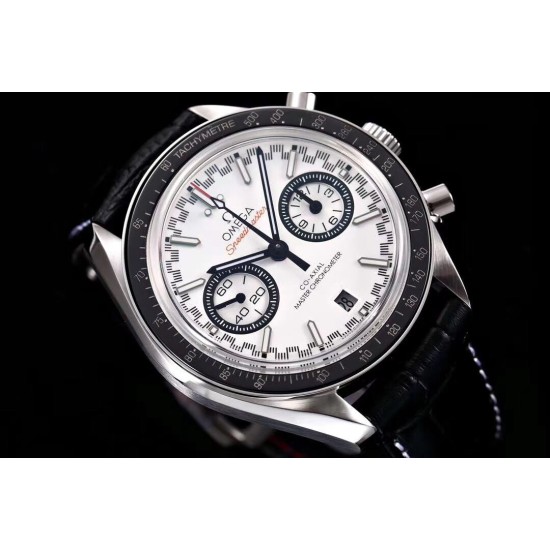  Omega-Speedmaster Moonwatch Chronograph 44MM SS/LE White Dial V2 OMF A7750 9900