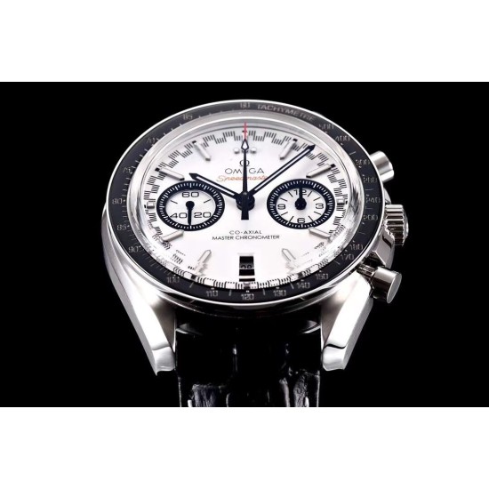  Omega-Speedmaster Moonwatch Chronograph 44MM SS/LE White Dial V2 OMF A7750 9900