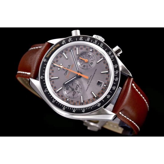  Omega-Speedmaster Moonwatch Chronograph 44MM SS/LE Grey/Org V2 OMF A7750 9900