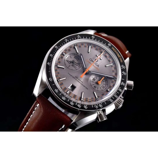  Omega-Speedmaster Moonwatch Chronograph 44MM SS/LE Grey/Org V2 OMF A7750 9900