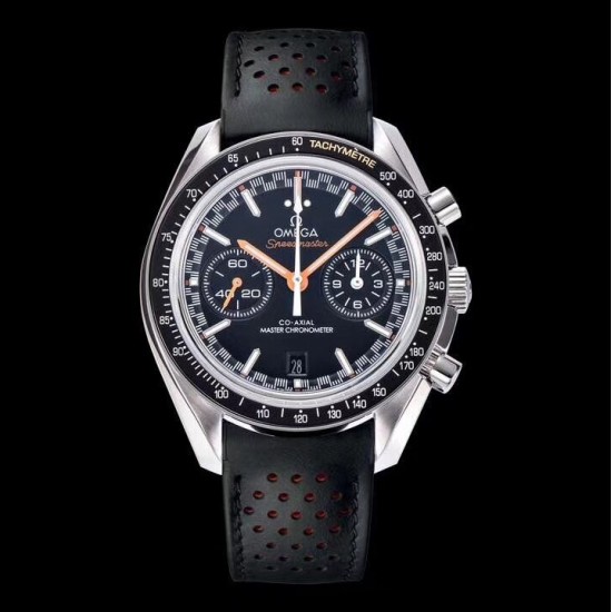  Omega-Speedmaster Moonwatch Chronograph 44MM SS/LE Blk/Org Dial V2 OMF A7750 9900