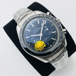  Omega-Speedmaster Moonwatch Chronograph 44MM SS/SS Black Dial GBF A7750