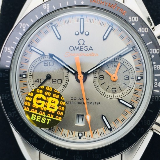  Omega-Speedmaster Moonwatch Chronograph 44MM SS/SS Grey/Orange GBF A7750