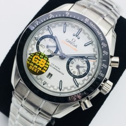  Omega-Speedmaster Moonwatch Chronograph 44MM SS/SS White Dial GBF A7750