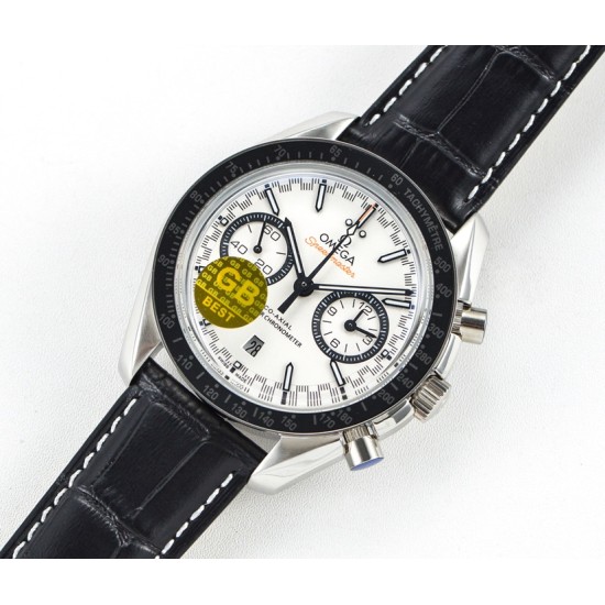  Omega-Speedmaster Moonwatch Chronograph 44MM SS/LE White Dial GBF A7750