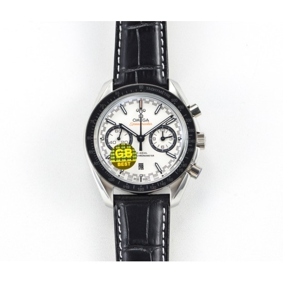  Omega-Speedmaster Moonwatch Chronograph 44MM SS/LE White Dial GBF A7750