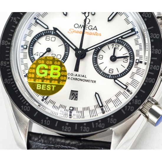  Omega-Speedmaster Moonwatch Chronograph 44MM SS/LE White Dial GBF A7750