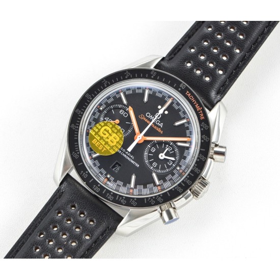  Omega-Speedmaster Moonwatch Chronograph 44MM SS/LE Black/Orange GBF A7750