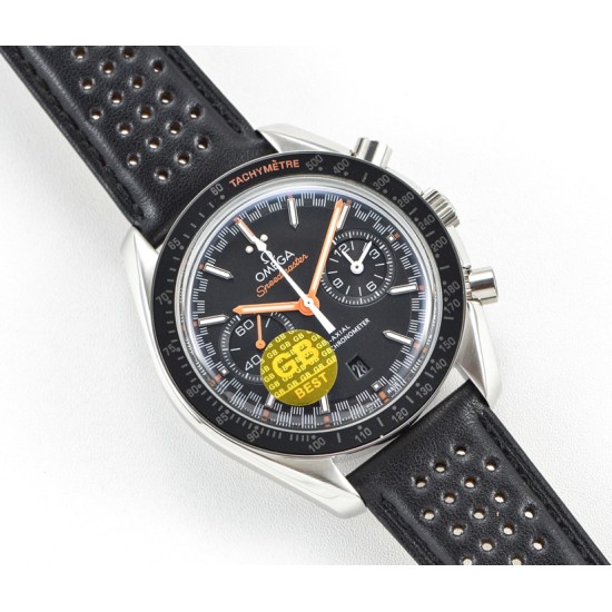  Omega-Speedmaster Moonwatch Chronograph 44MM SS/LE Black/Orange GBF A7750
