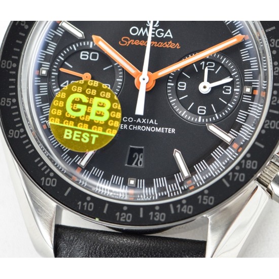  Omega-Speedmaster Moonwatch Chronograph 44MM SS/LE Black/Orange GBF A7750