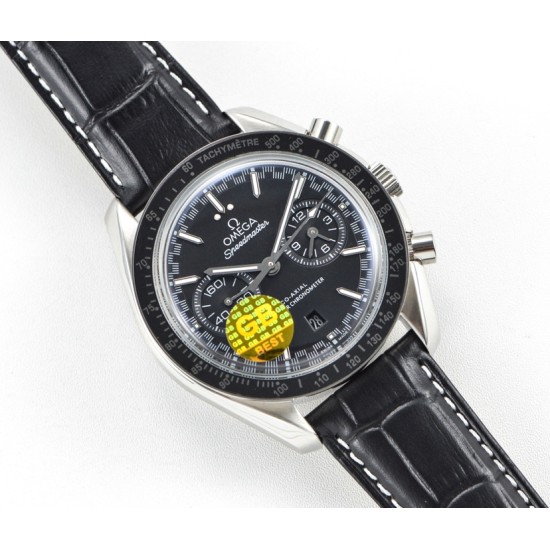  Omega-Speedmaster Moonwatch Chronograph 44MM SS/LE Black Dial GBF A7750