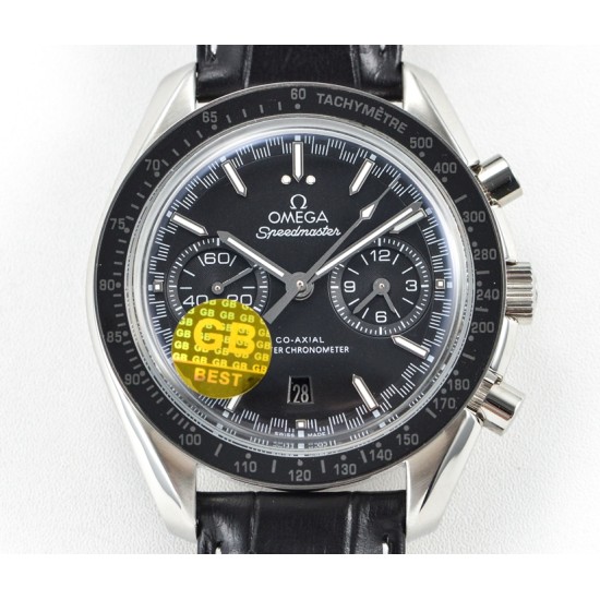 Omega-Speedmaster Moonwatch Chronograph 44MM SS/LE Black Dial GBF A7750