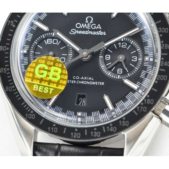  Omega-Speedmaster Moonwatch Chronograph 44MM SS/LE Black Dial GBF A7750