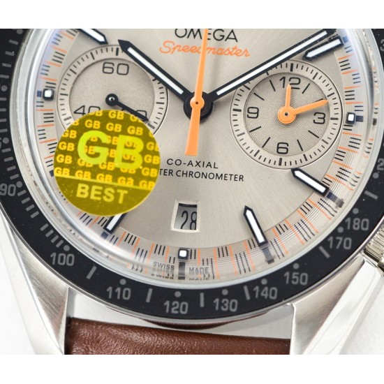  Omega-Speedmaster Moonwatch Chronograph 44MM SS/LE Grey/Orange GBF A7750