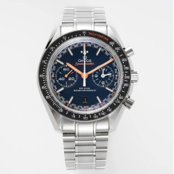  Omega-Speedmaster Moonwatch Chronograph 44MM SS/SS Blue/Org JHF A7750