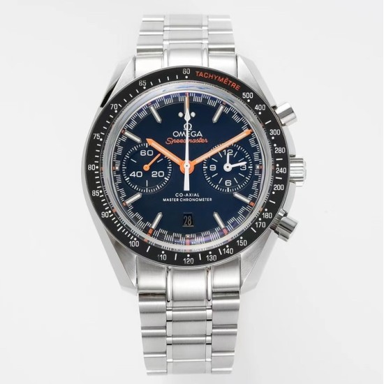  Omega-Speedmaster Moonwatch Chronograph 44MM SS/SS Blue/Org JHF A7750