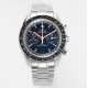  Omega-Speedmaster Moonwatch Chronograph 44MM SS/SS Blue/Org JHF A7750