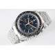  Omega-Speedmaster Moonwatch Chronograph 44MM SS/SS Blue/Org JHF A7750