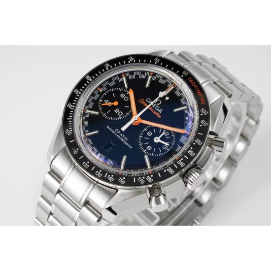  Omega-Speedmaster Moonwatch Chronograph 44MM SS/SS Blue/Org JHF A7750