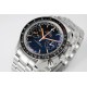  Omega-Speedmaster Moonwatch Chronograph 44MM SS/SS Blue/Org JHF A7750