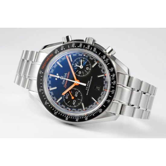  Omega-Speedmaster Moonwatch Chronograph 44MM SS/SS Blue/Org JHF A7750