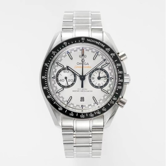  Omega-Speedmaster Moonwatch Chronograph 44MM SS/SS White Dial JHF A7750