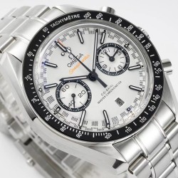  Omega-Speedmaster Moonwatch Chronograph 44MM SS/SS White Dial JHF A7750