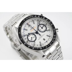  Omega-Speedmaster Moonwatch Chronograph 44MM SS/SS White Dial JHF A7750
